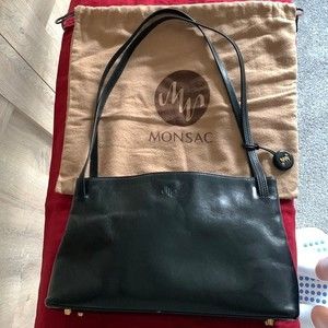 MONSAC Vintage Black Shoulder Purse / Bag